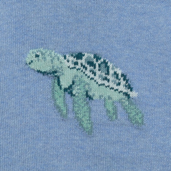 Trotters London Blue Turtle Sweater, NWT, 12-18M - Picture 2 of 5